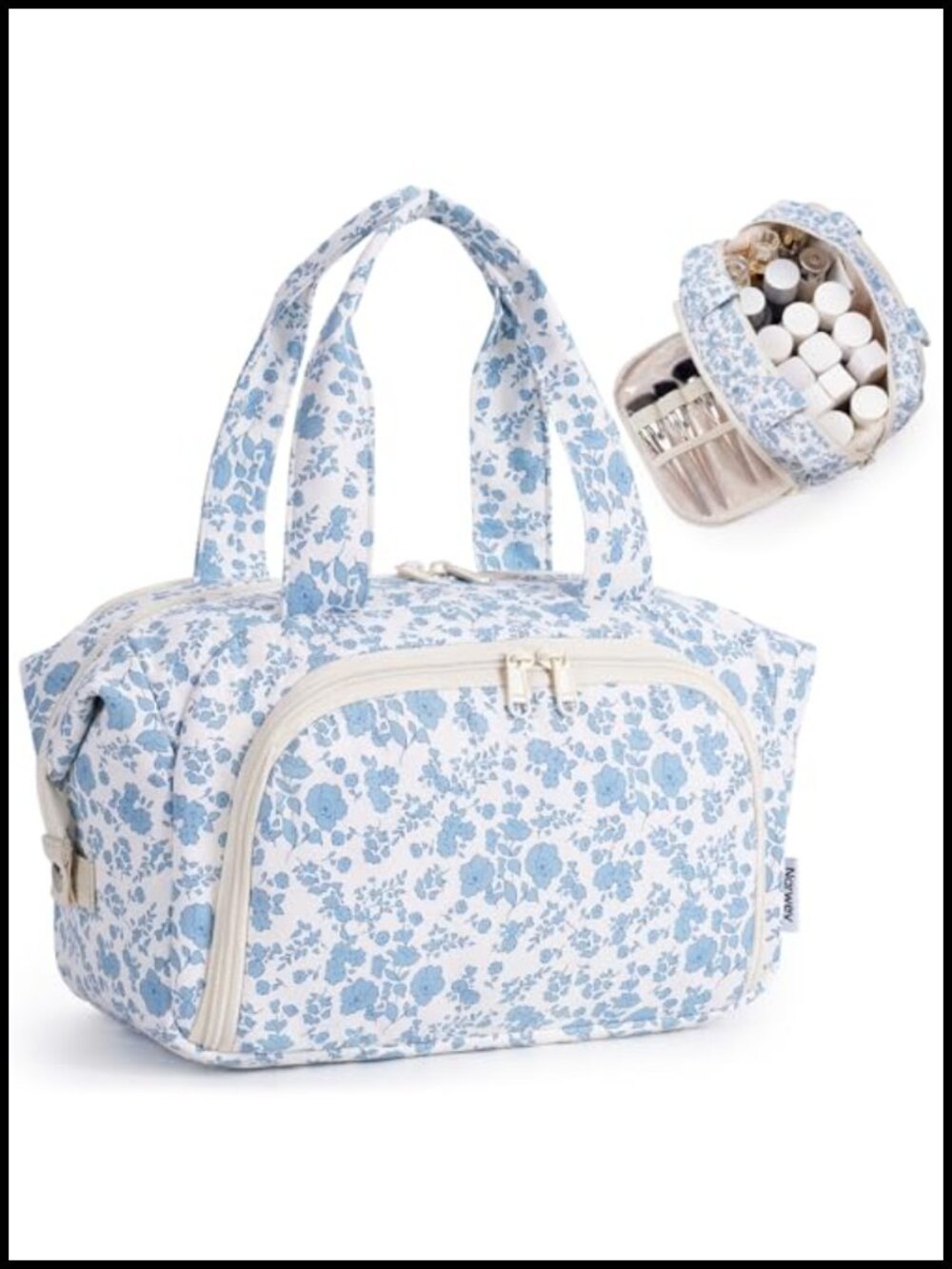 Narwey Large Travel Toiletry Bag Organizer Water-Resistant Makeup Cosmetic Bag